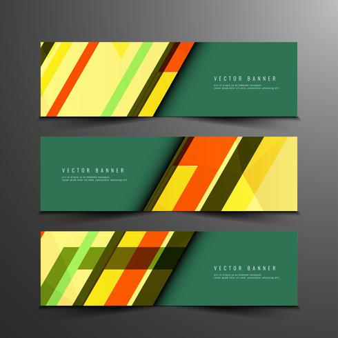 Abstract modern banners set vector