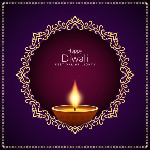 Abstract Happy Diwali Indian festival background design vector