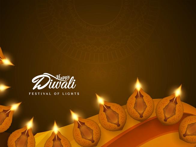 Fondo decorativo hermoso abstracto feliz Diwali vector