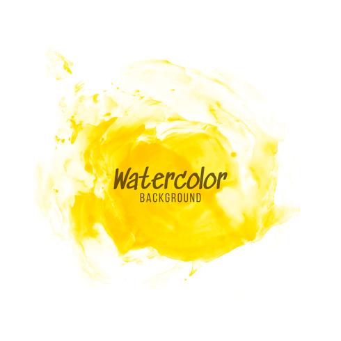 Abstract yellow watercolor design background vector