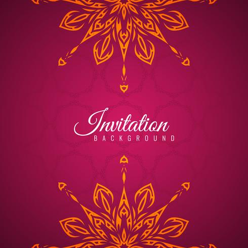 Abstract decorative Invitation background design vector