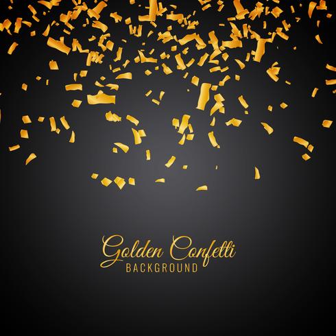 Abstract golden confetti decorative background vector