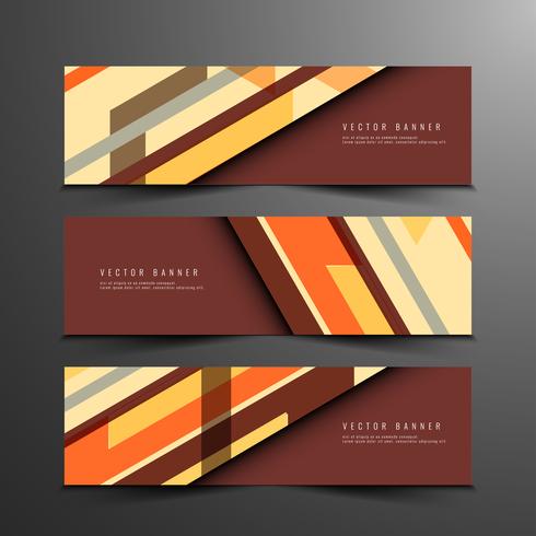 Abstract modern banners set vector