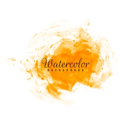 Abstract orange watercolor design background vector