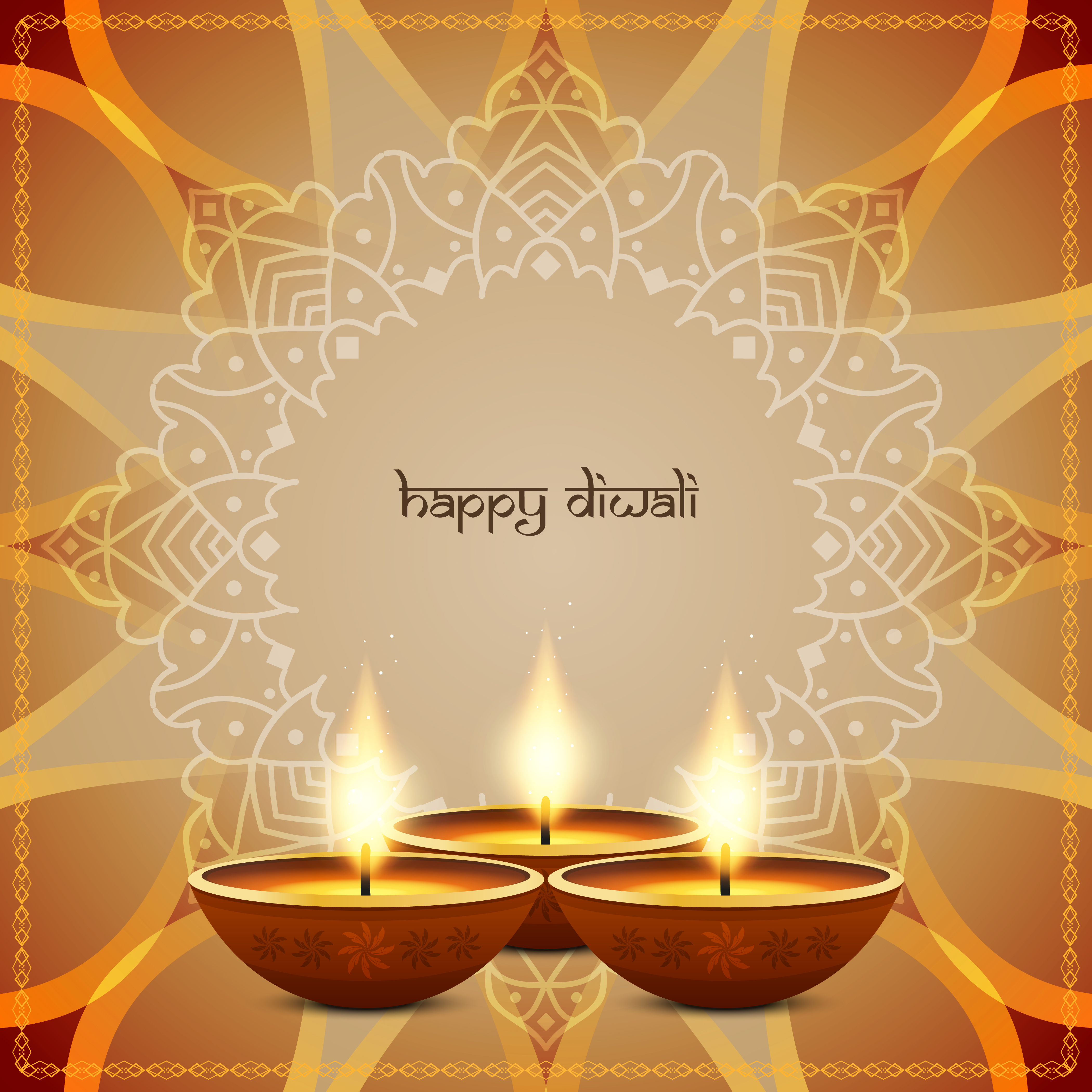 Abstract decorative Happy Diwali background Download 