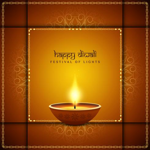 Fondo decorativo abstracto artístico feliz diwali vector