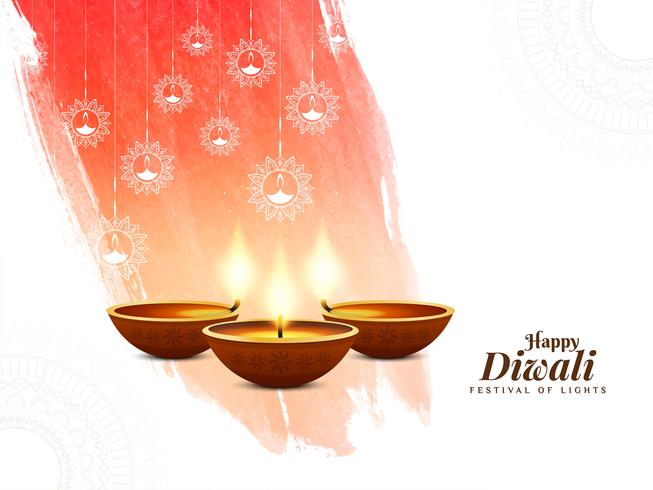 Abstract Happy Diwali Indian festival background vector