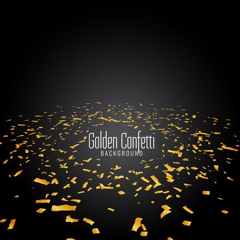 Abstract golden confetti modern background vector