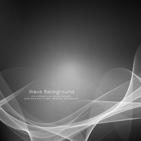 Abstract elegant grey wave background vector