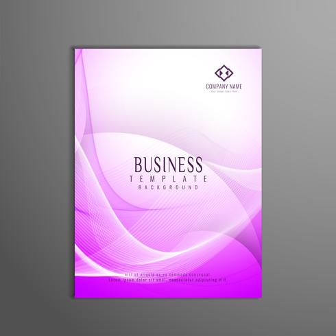 Abstract pink wavy business flyer template design vector