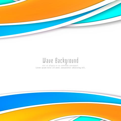 Abstract colorful modern wave background vector