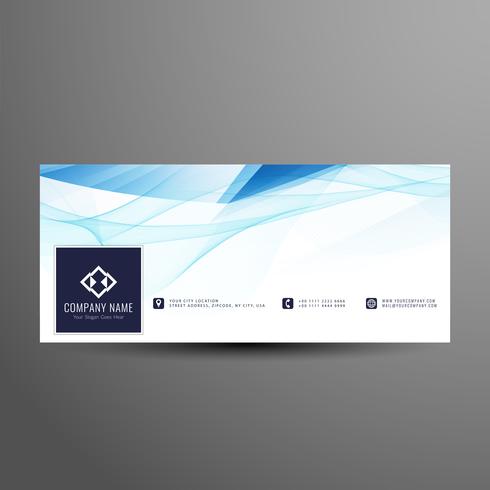 Abstract wavy facebook timeline banner template vector