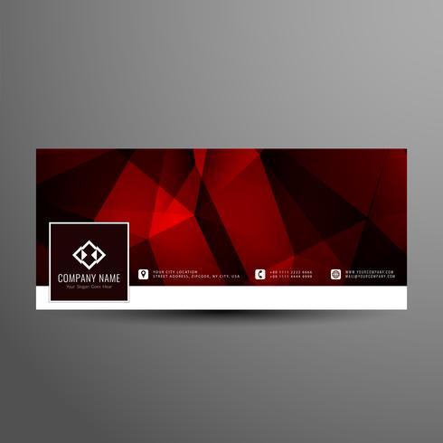 Abstract modern facebook red color timeline cover template vector