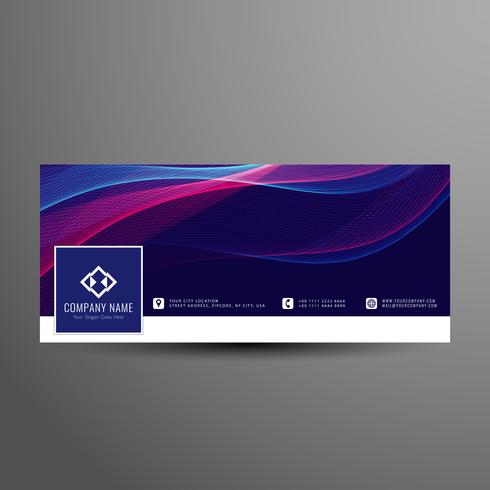 Abstract modern facebook wavy timeline cover template vector