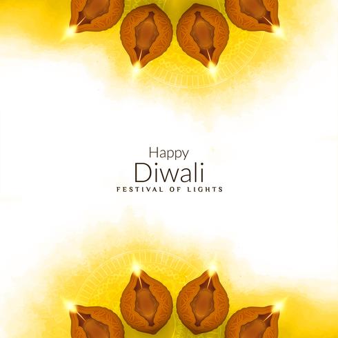 Abstract Happy Diwali religious elegant background vector