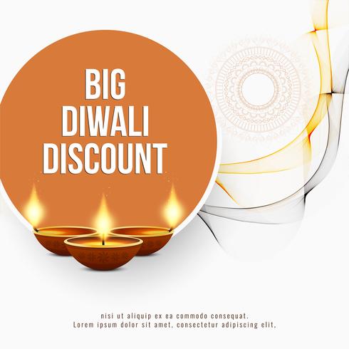 Fondo de oferta de descuento abstracto feliz Diwali vector