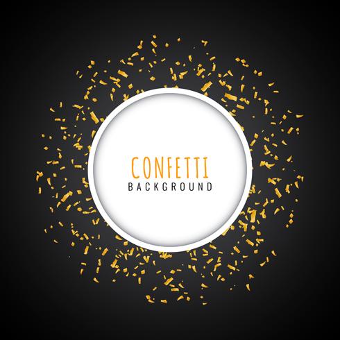 Abstract golden confetti modern background vector