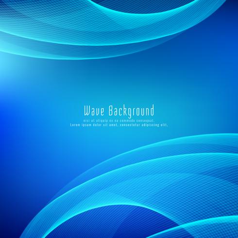 Abstract elegant blue wave background vector