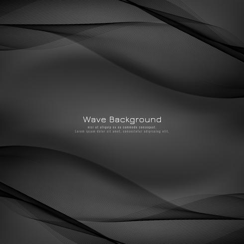Abstract stylish grey wave background vector