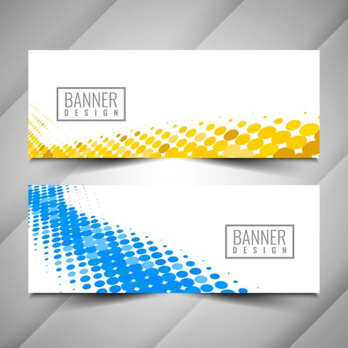 Abstract modern banner set vector