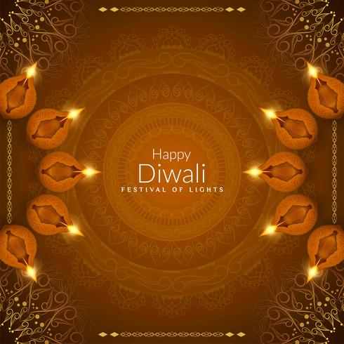 Fondo religioso hermoso abstracto feliz Diwali vector