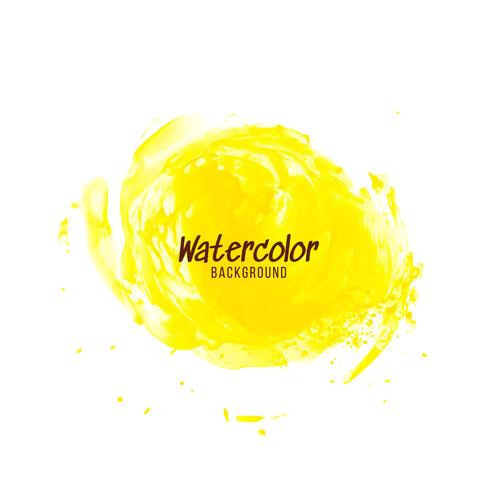 Abstract yellow watercolor design background vector