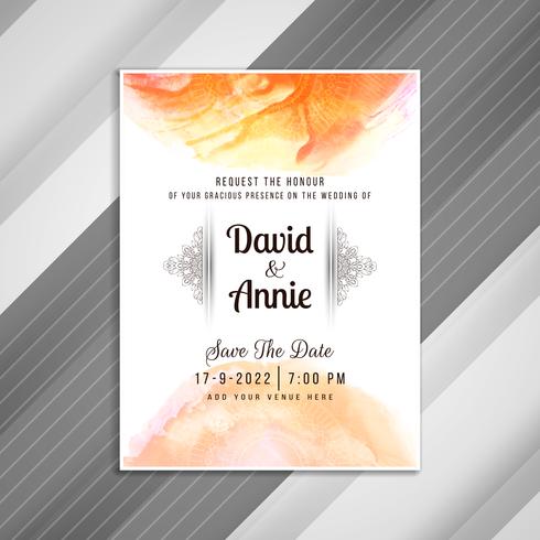 Abstract wedding Invitation stylish card design vector