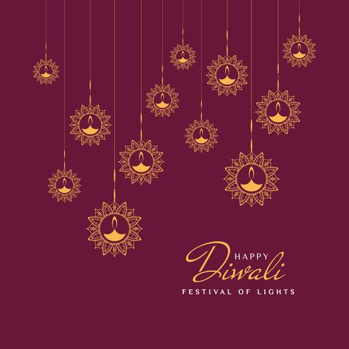 Abstract Happy Diwali background vector