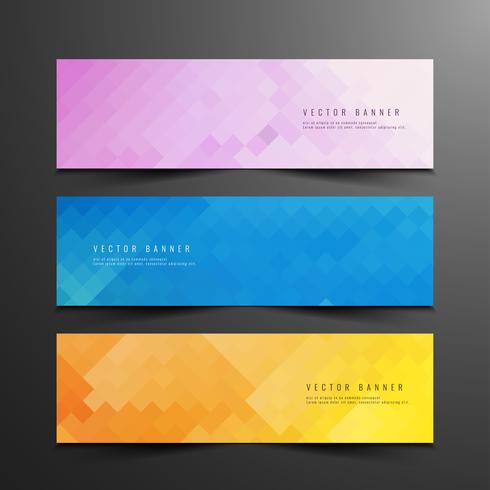 Conjunto de banners moderno abstracto vector