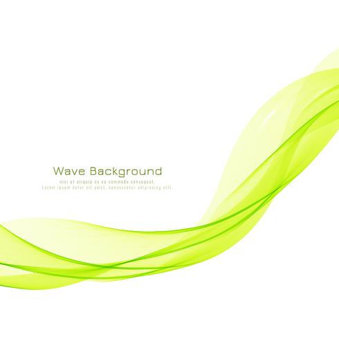 Abstract elegant green wave background vector