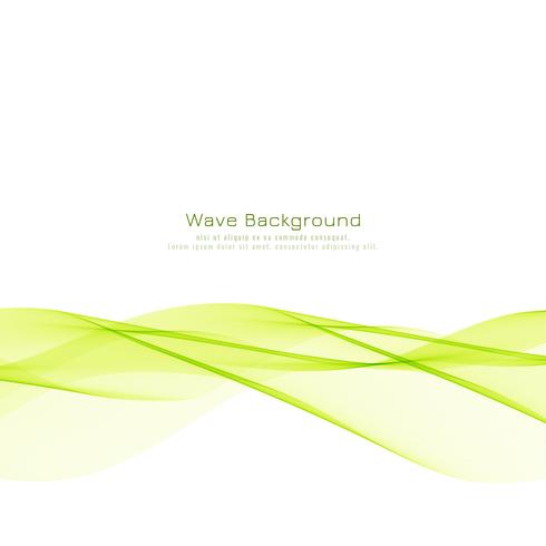 Abstract elegant green wave background vector