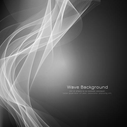 Abstract elegant grey wave background vector