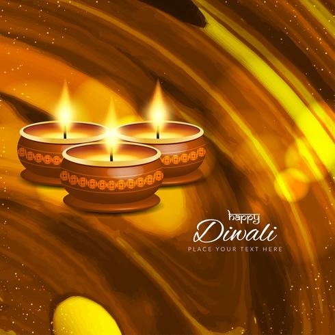 Diseño feliz hermoso abstracto del fondo del saludo de Diwali vector