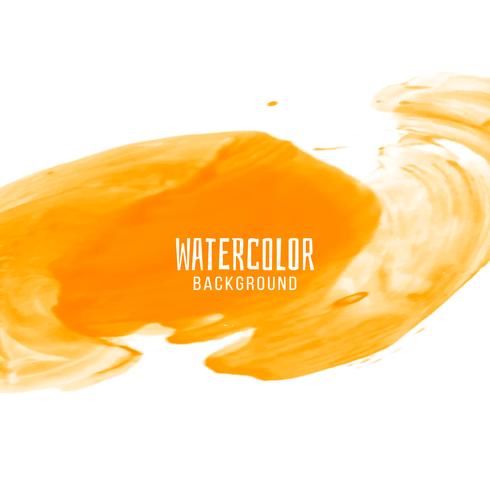 Abstract yellow watercolor design background vector