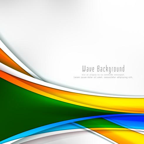 Abstract colorful wave stylish background vector