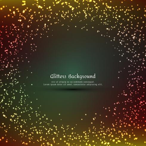 Abstract glowing glitters background vector