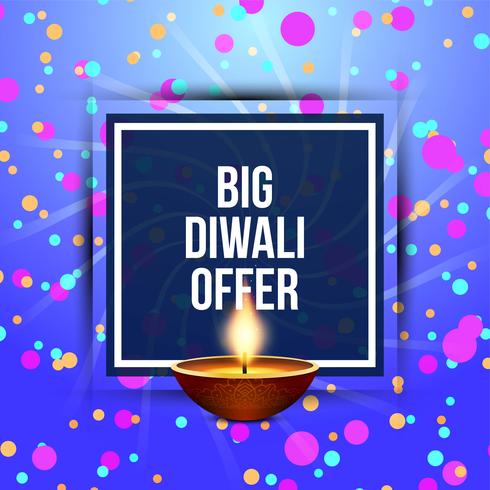 Abstract Happy Diwali offer background vector