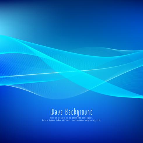 Abstract blue wave background vector