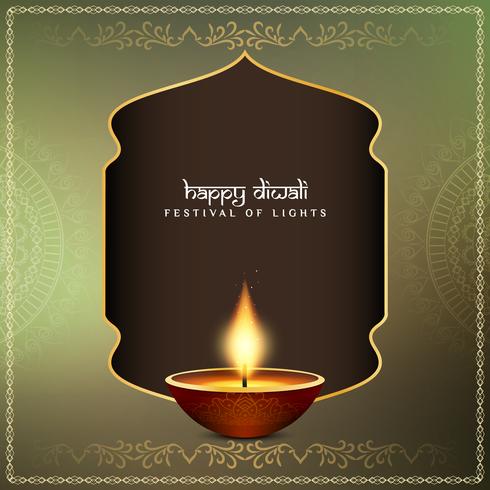 Abstract religious Happy Diwali festival background vector