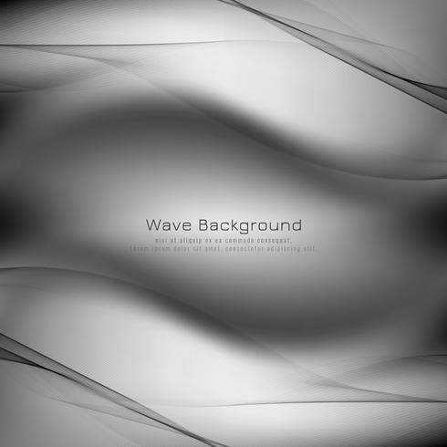 Abstract stylish grey wave background vector