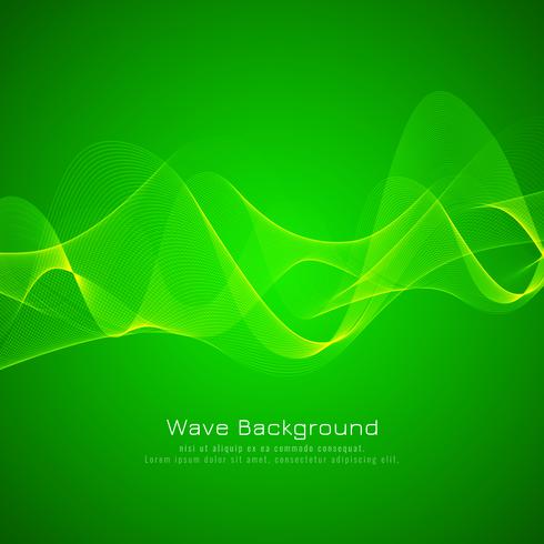 Abstract green wave background vector