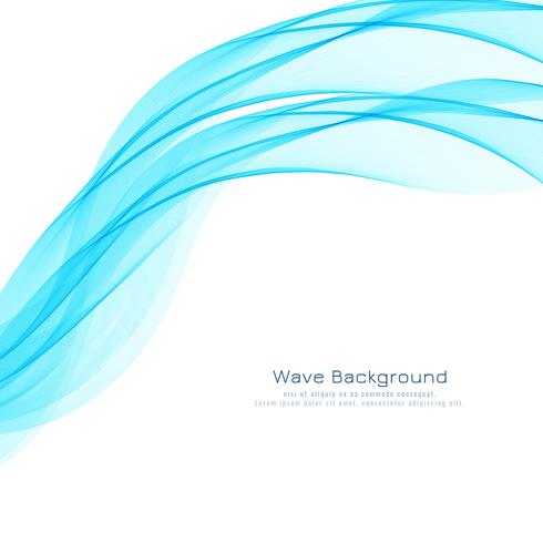 Abstract stylish blue wave background vector