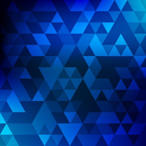 Abstract geometric blue mosaic background vector
