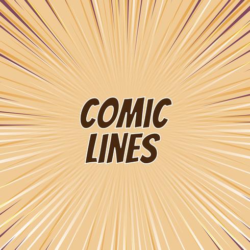 Abstract comic lines background vector