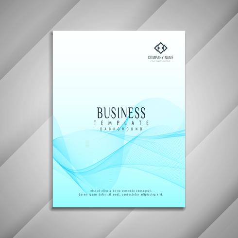 Abstract wavy business brochure elegant template design vector