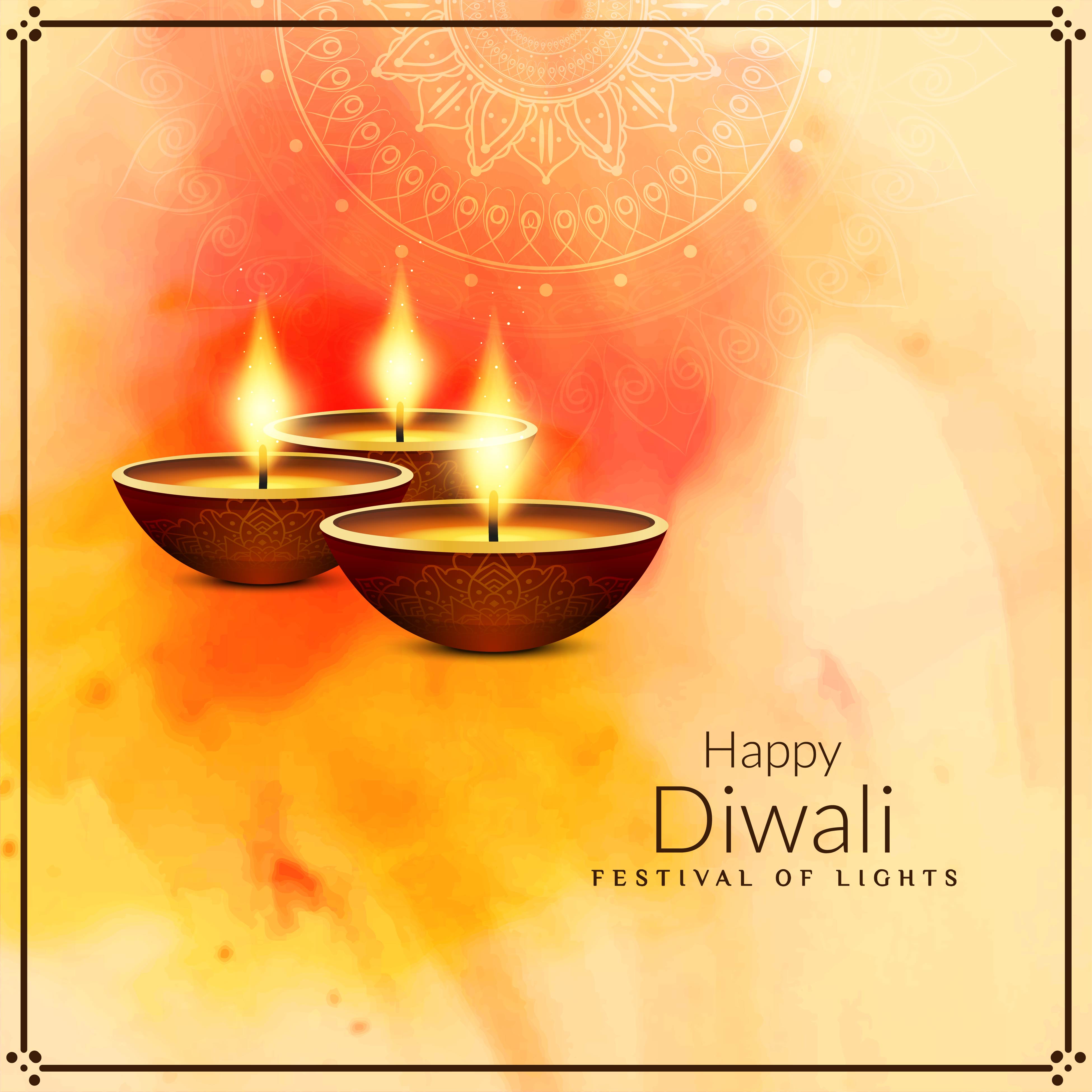 Abstract stylish religious Happy Diwali background ...