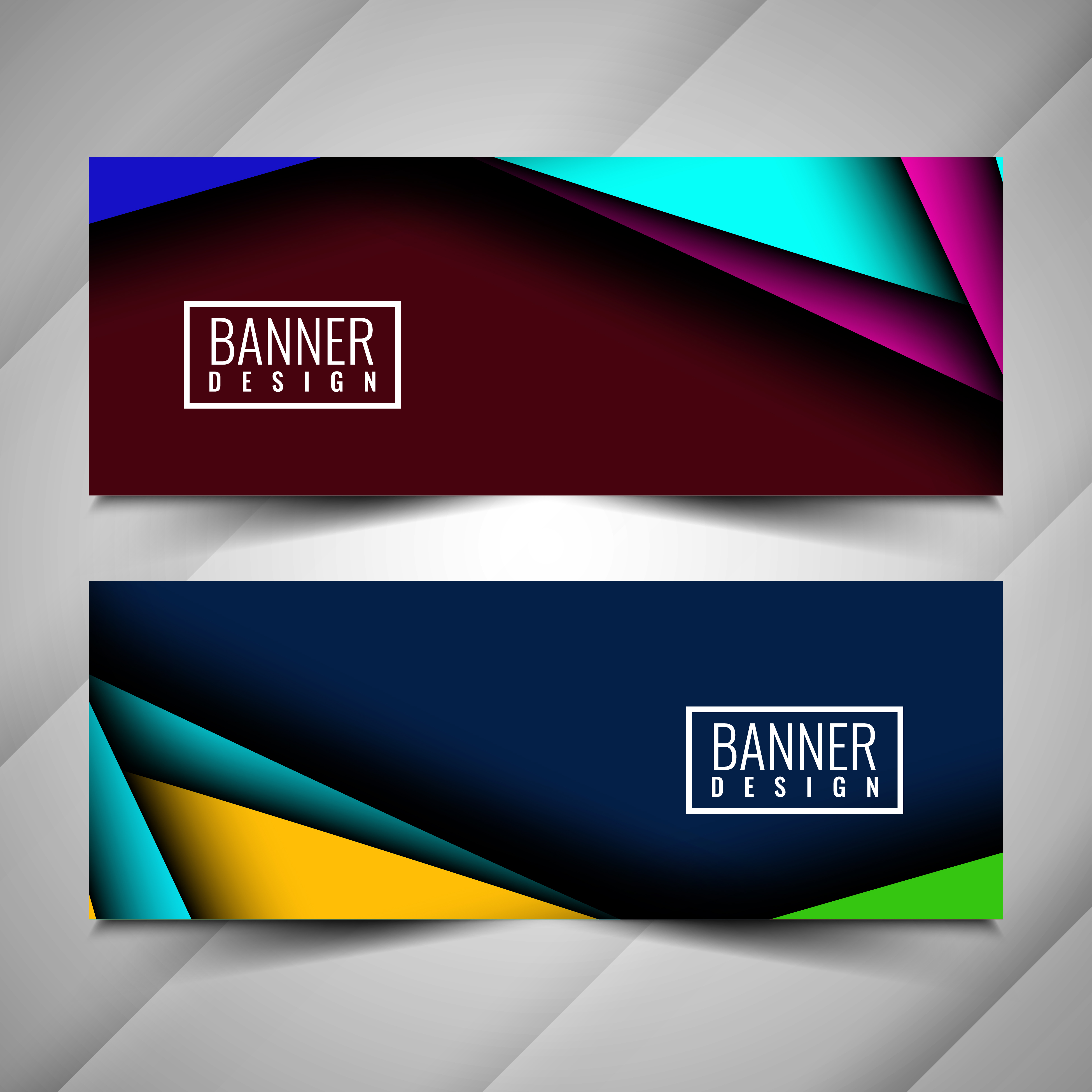 Abstract colorful stylish banners set 254873 Vector Art at Vecteezy