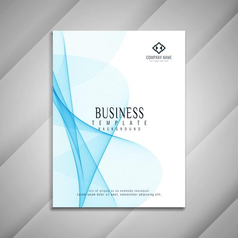 Diseño de plantilla de folleto de negocio ondulado abstracto vector