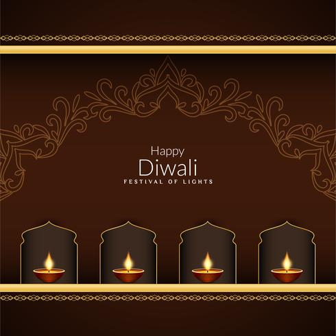Abstract artistic Happy Diwali decorative background vector