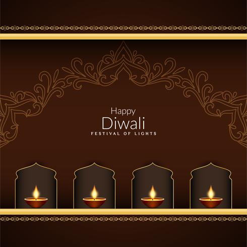 Fondo decorativo abstracto artístico feliz diwali vector